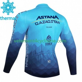 Homme Maillot vélo Hiver Thermal Astana Qazaqstan 2023